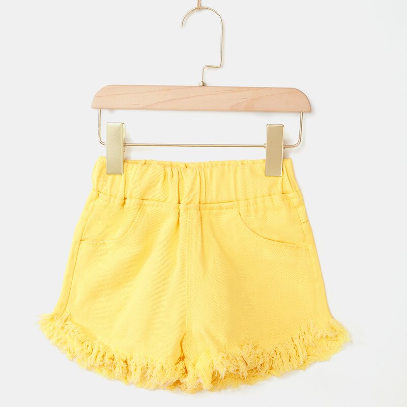 IENENS Kids Baby Girls Summer Denim Clothing Shorts Pants Jeans Clothes Children Girl Casual Short Trousers Infant Bottoms: SKY BLUE / 12T