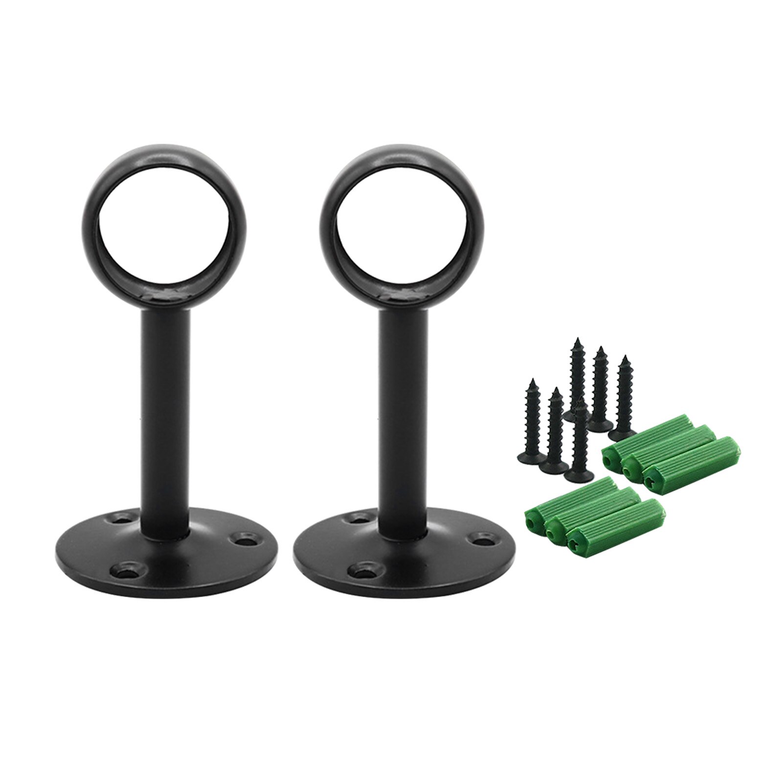 Ceiling Mount Curtain Rod Bracket Heavy Duty Home Hardware Wall Easy Install Flange Socket With Nails Stainless Steel Bedroom