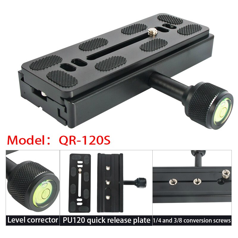 Camera clamp long plate mount clamp tripod plate adapter telephono lens clamp for arca swiss plate tripod dslr camera QR120