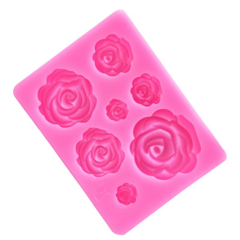 1PC Rose Flowers Shaped Fondant Silicone Mold Craft Chocolate Baking Mold Cake Decorating Tools Kitchen Pastry Tool