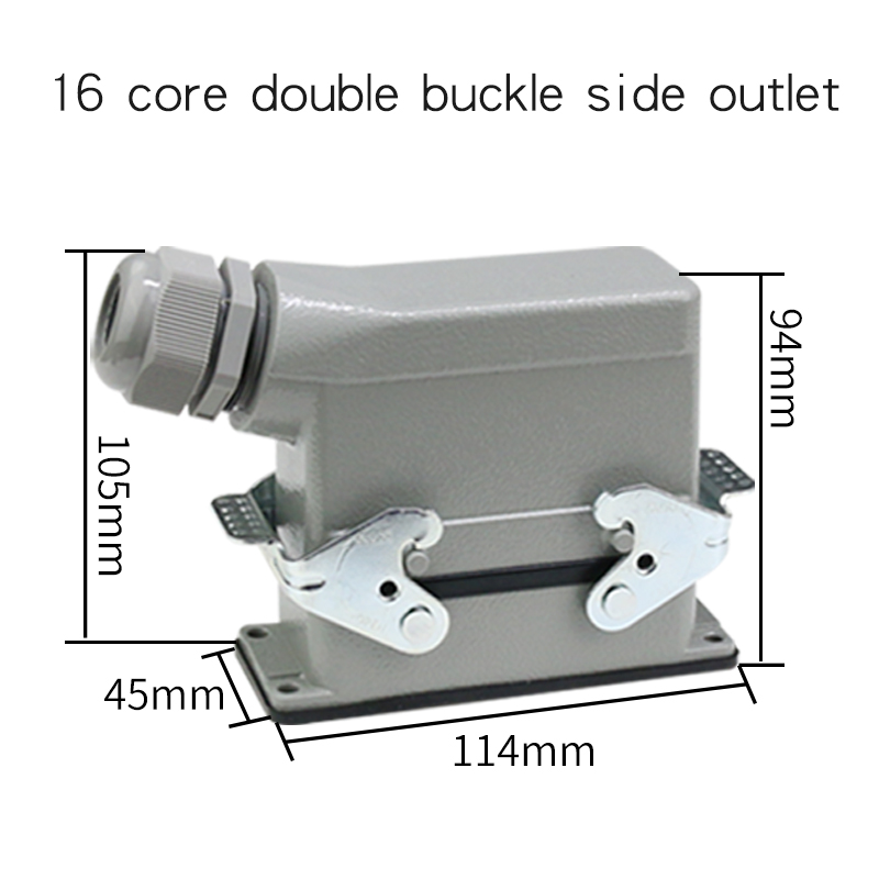 WZAZDQ Heavy Duty connector (granaatscherven-krimpaansluiting) 6-10-16-24-32-48 kernpin industriële waterdichte luchtvaartstekkerdoos: Ivoor
