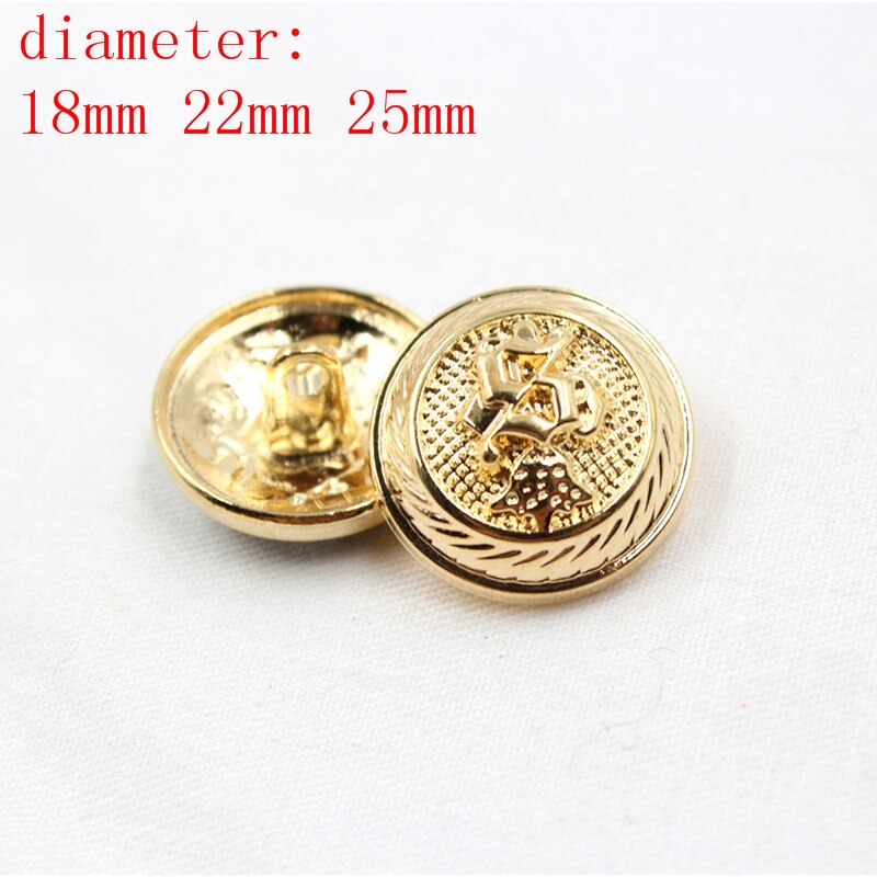 N171125 , 10 Stuks Metalen Knoppen, Kleding Accessoires Diy Handgemaakte Materialen, Pak Jas Knoppen, Mode Decoratieve Knoppen: 1 / 18MM