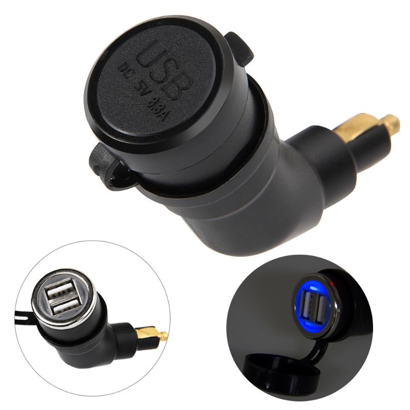 Adaptador duplo ajustável do carregador do porto da relação de usb para bmw r1200gs r1200rt f800 gs f800gs f650gs f700gs f650 gs r 1200 rt adv