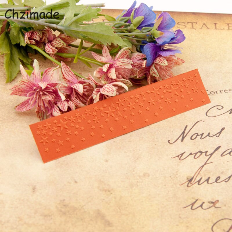 Chzimade Christmas Star Plastic Embossing Folder For Scrapbook Stencils DIY Photo Album Cards Making Home Decoration