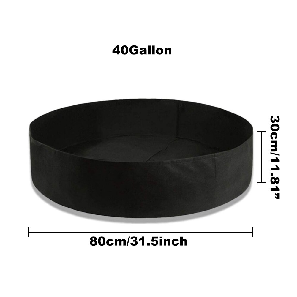 Biodegradable Grow Bags Fabric Raised Garden Beds Planter Pots Durable Breathing Cloth Grow Containers for Vegetable Cultivation: B-80