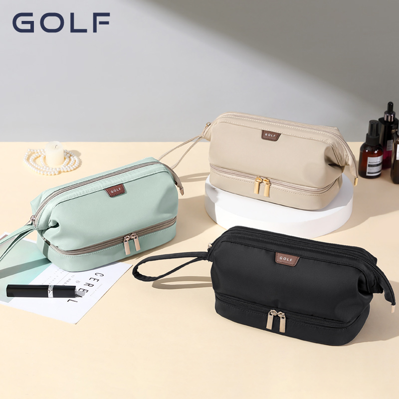 Golf Make-Up Tas Voor Vrouwen Met Grote Capaciteit, Handtas Voor Mobiele Telefoon, Effen Kleur Reiscosmetica Opbergtas