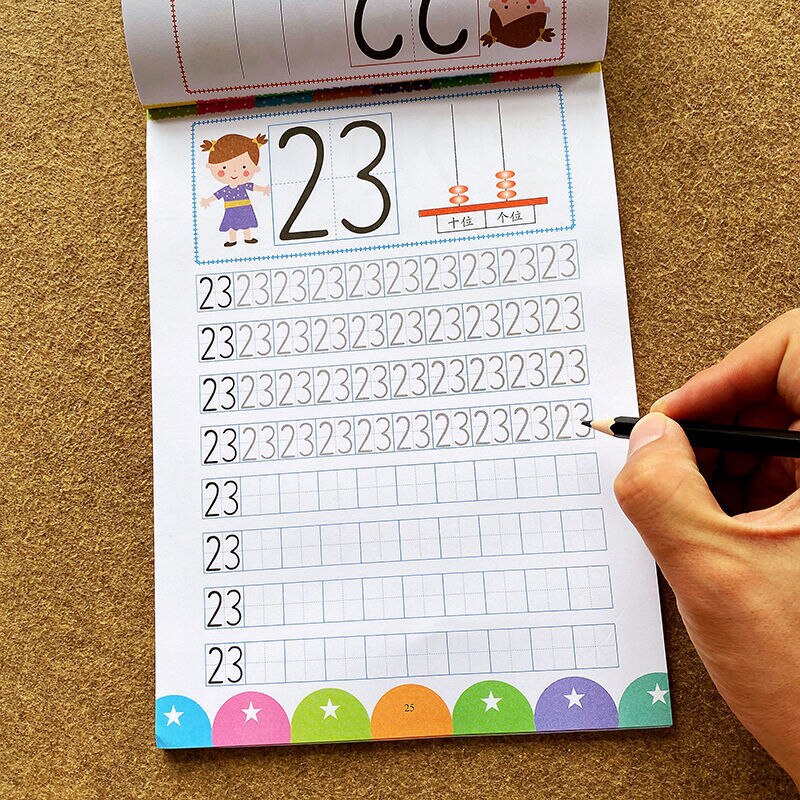 Numerals 0-100 Copybook Stationery Primary School Students BeginnersChildren Learning Numbers 0-100 Handwriting Practice Books