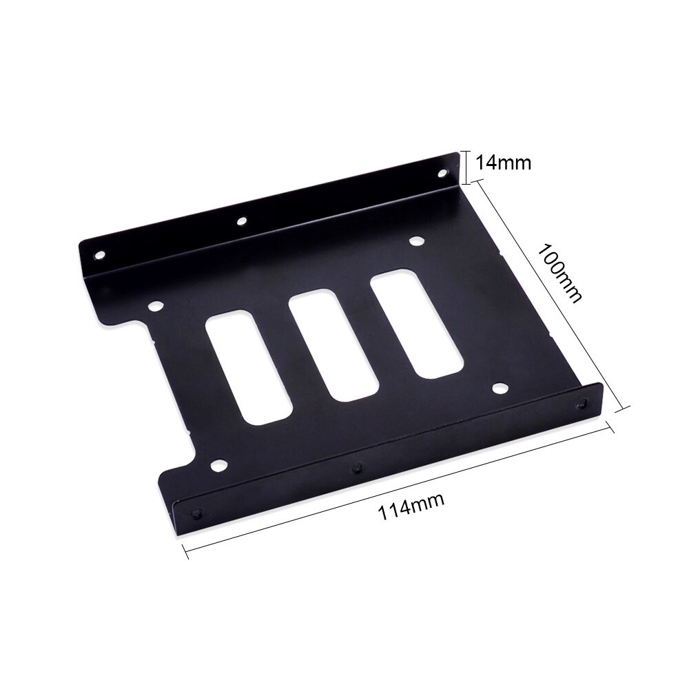 Nero 2.5 "skids Per SSD DA 3.5" Bay caddy vassoio Hard Drive HDD di Montaggio In Metallo Dock Staffa Vassoio adattatore del convertitore Box