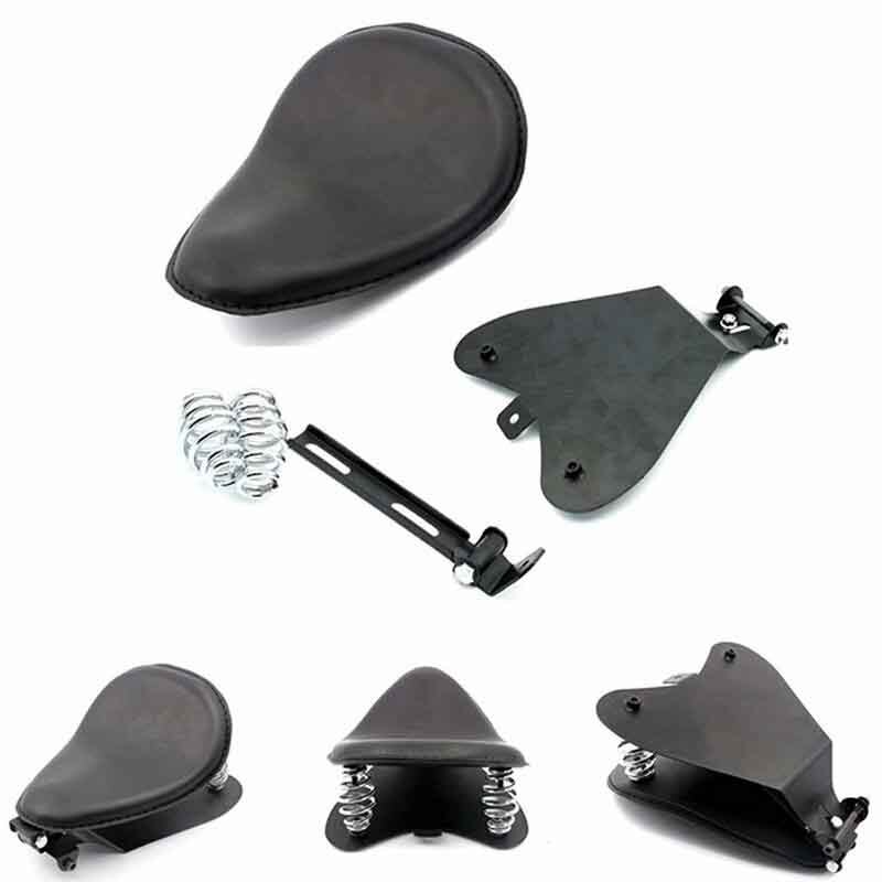 Black SOLO Seat Bracket Spring Base Mount Kit Barrel Spring For Sportster Chopper Bobber Custom Dyna