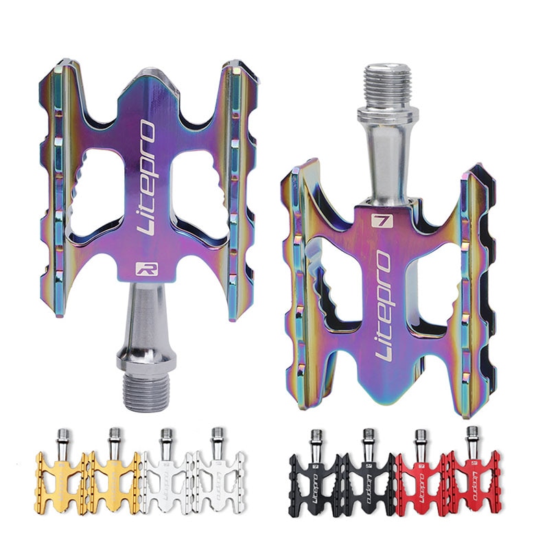 LITEPRO MTB Mountain Bike Pedal K3 Road Folding Bicycle Ultralight Aluminum Alloy DU Bearing Pedal Foot