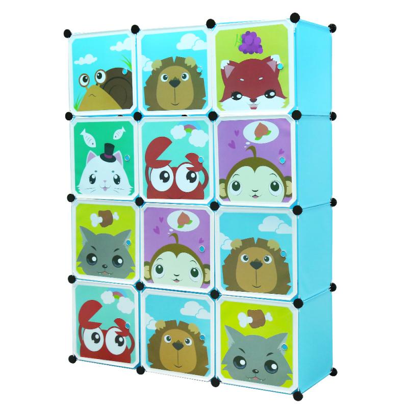 DIY Plastic Wardrobe Cube Storage Cabinet Storage Furniture Storage Bedroom Home Furniture Wardrobes Closet Shoes Rack HWC: Default Title