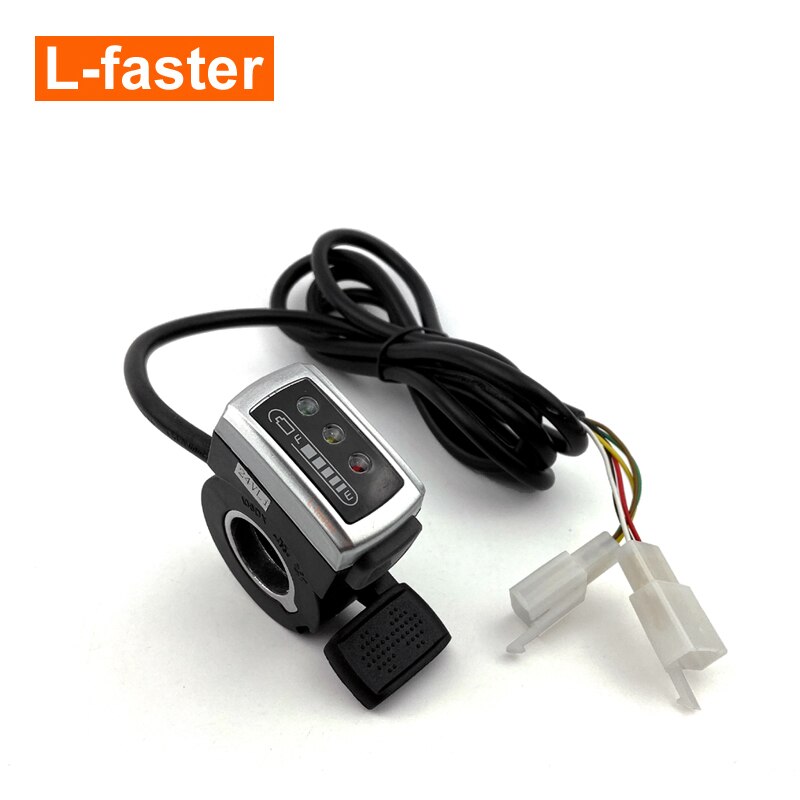 24V/36V/48V Electric Bike Thumb Throttle Wuxing Finger Speed Accelerator With Battery Indicator For Mountain Bicycle E-Scooter