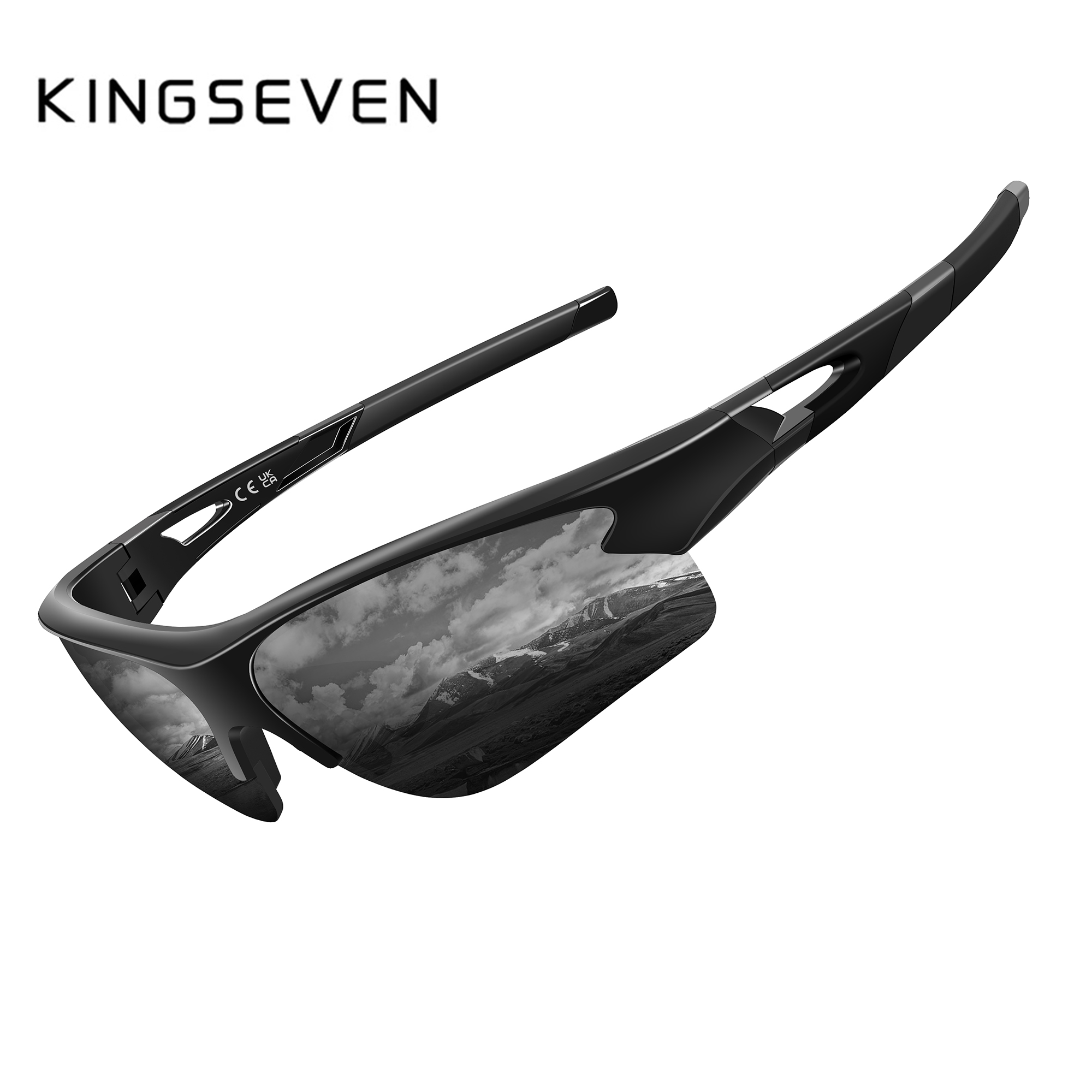 Kingseven cykelsolglasögon herr damer cykelglasögon anti-uv cykelglasögon utomhus sportcykel stor båge