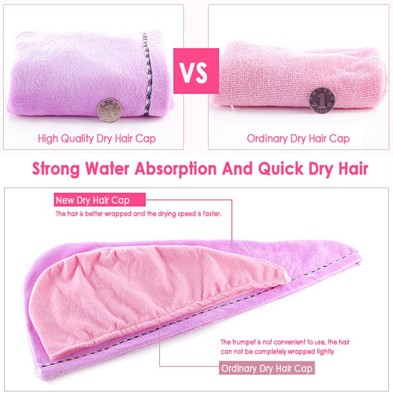5 Colors Lovely Cartoon Soft And Skin-friendly Microfiber Bath Towel Hair Dry Cap Bathroom Spa Shower Quick Dryer Wrapped Towels