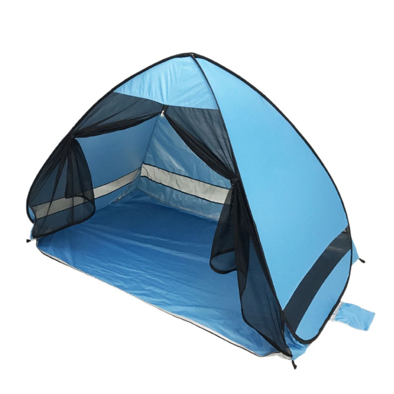 Anti-Muggen Strand Schaduw Tent Met Gaas Uv Bescherming Automatisch Camping Outdoor Draagbare Strand Tent Met Mesh Gordijn