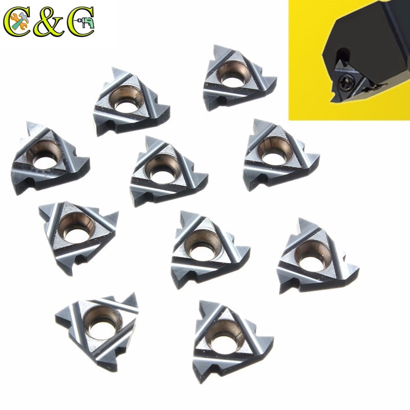 10pcs 16IR AG60 Carbide Threading Inserts Internal Turning Tool Holder cutting tool Lathe Tools Thread Insert Inserts