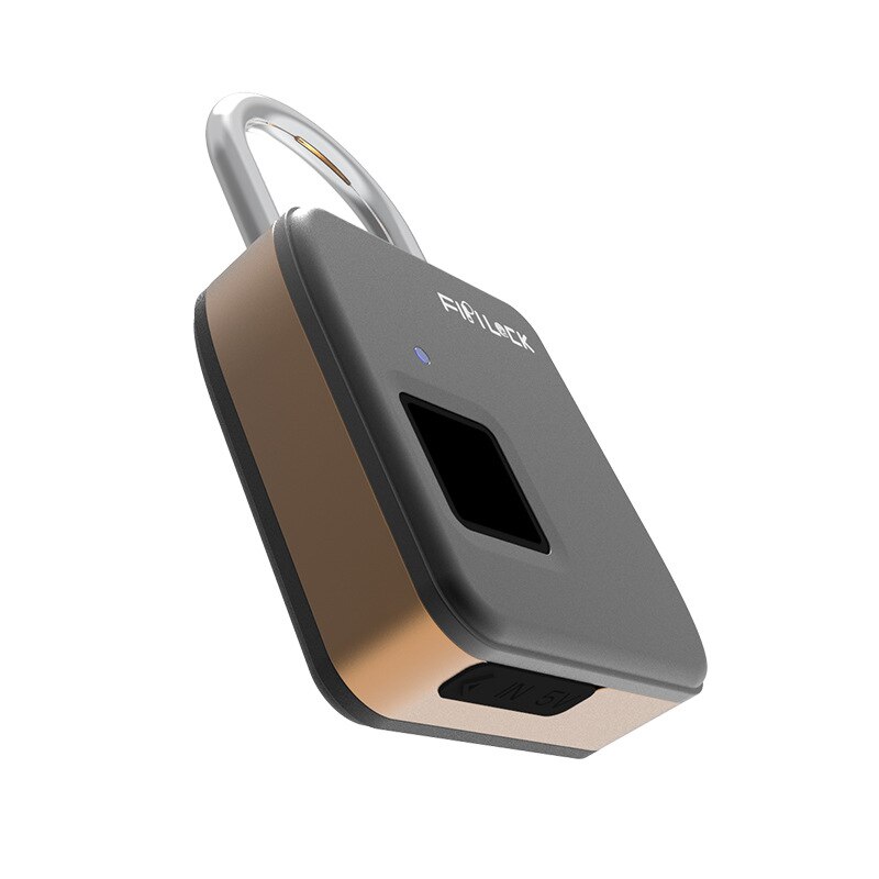 Candado inteligente con huella digital y USB recargable sin llave DE SEGURIDAD DE Fipilock, FL-S3 de aleación de Zinc y Metal de desbloqueo rápido