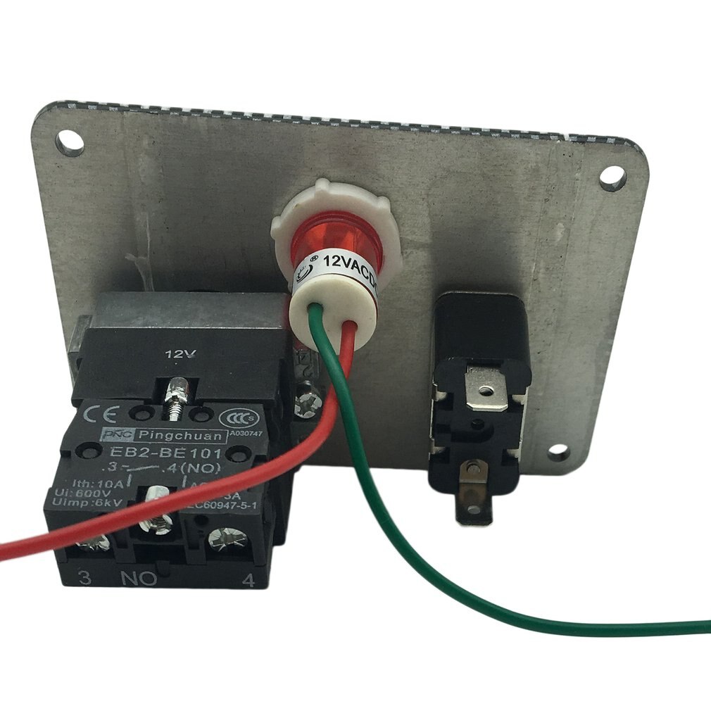 Power Off Switch Panel Multifunction Ignition Start Switch Red Push Button Aircraft Kit for Racing Car