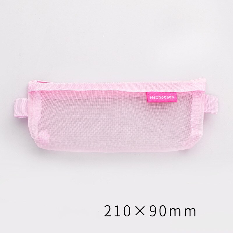 Prüfung transparent Bleistift fallen Büro Schüler Bleistift Fällen Schule Liefert Kawaii Stift Kasten Estuche Escolar Astuccio Scuola: 02-10 Rosa