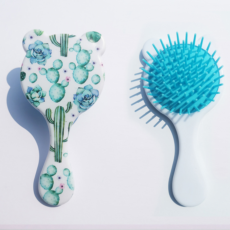Meisjes Leuke Cartoon Anti-Statische Borstel Ontwarren Douche Massage Kammen Haar Styling Tool Haarborstel Hoofd Bloedcirculatie: 3