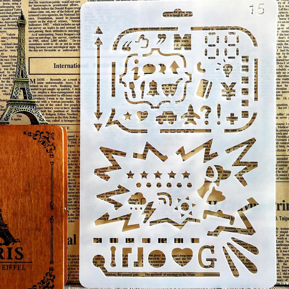 Rulers English Alphabet Number DIY Scrapbook Drawing Template Measuring Ruler Stencil Office School Supplies