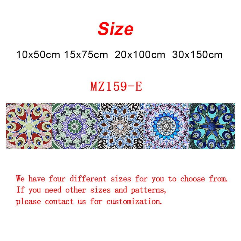Mandala mönsterremsa keramiska plattor väggdekal garderob trappor kök heminredning väggdekaler vattentät pvc konst fresk: Mz159-5 / 15 cmx 75 cmx 1pc