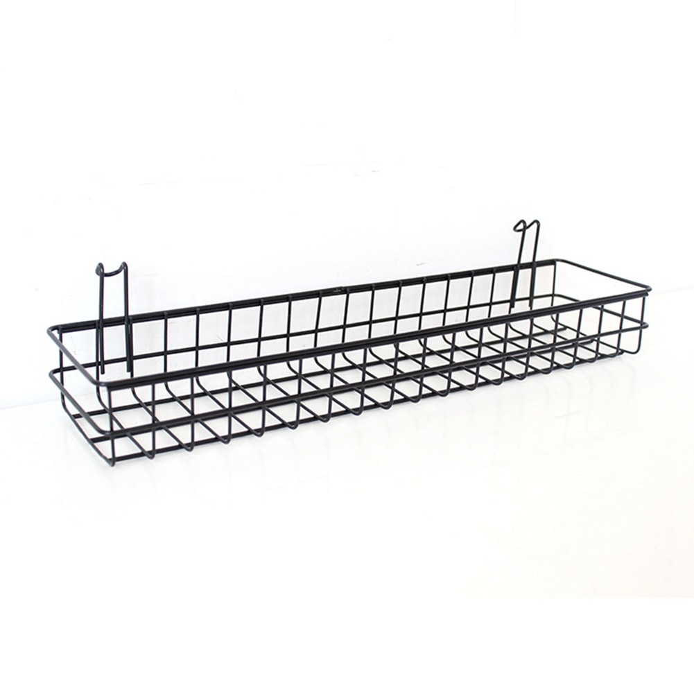 Infant Hanging Basket, Display Wall Mount Grid Panel Display Shelf Basket Storage Rack Photo Holder for Home Office