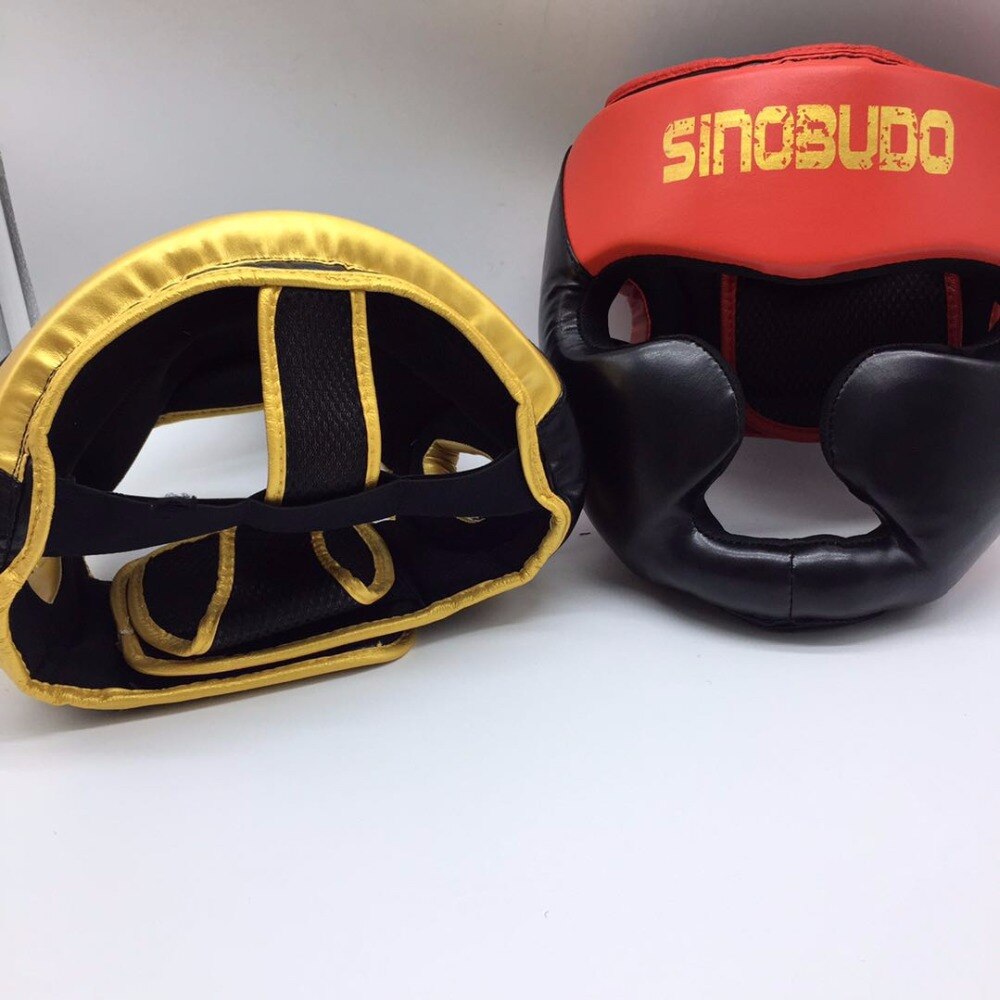 Casco de boxeo cerrado para hombre y mujer, Protector de cabeza ajustable para entrenamiento de boxeo, MMA, Muay Thai, Kick Sanda