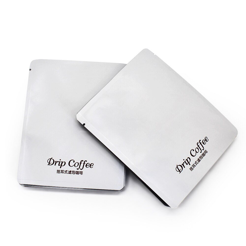 100 stk dryp kaffe emballagepose aluminiumsfolie kompositlag miljøvenligt materiale god kaffepose