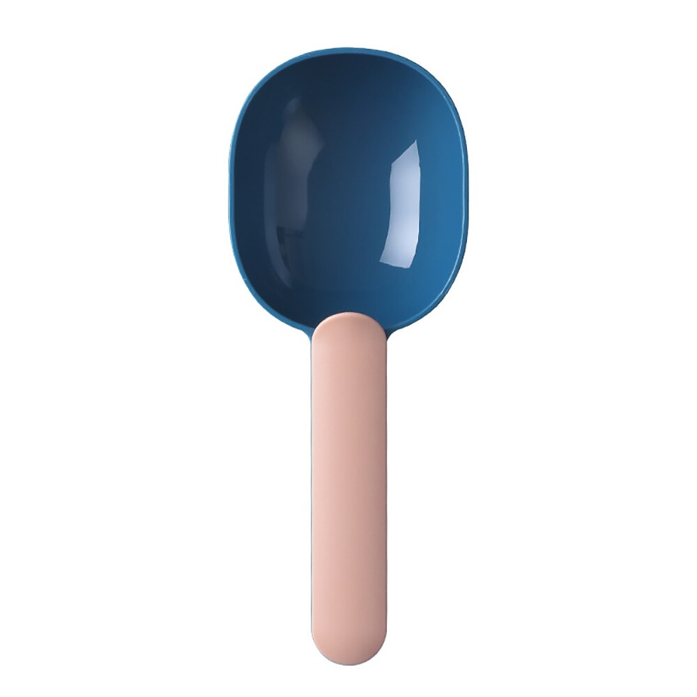 Multi-function Portable Food Scoop with Plastic Sealing Clip Measuring Scoops Rice Spoon Grain Shovel Measuring Flour Scoops: pink blue