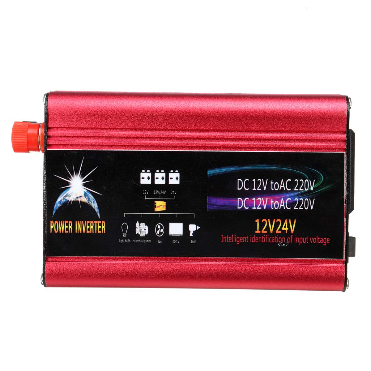 inverter 12v 220v 2000w/3000w dc 24v til  ac 220v bilstrøm solinverter modifisert sinusbølgelader usb-omformeradapter