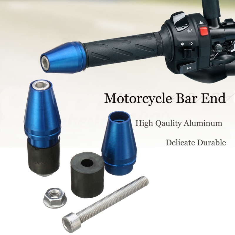 22mm Universele Bullet Aluminium Motorfiets Grip Stuur End Plug Gewicht Slider Motorfiets Accessoires Auto-onderdelen