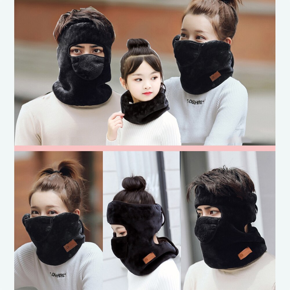 Masque d'hiver en flanelle, 3 en 1, protège le cou contre le froid, tout autour du cou, masque d'équitation pour hommes et femmes
