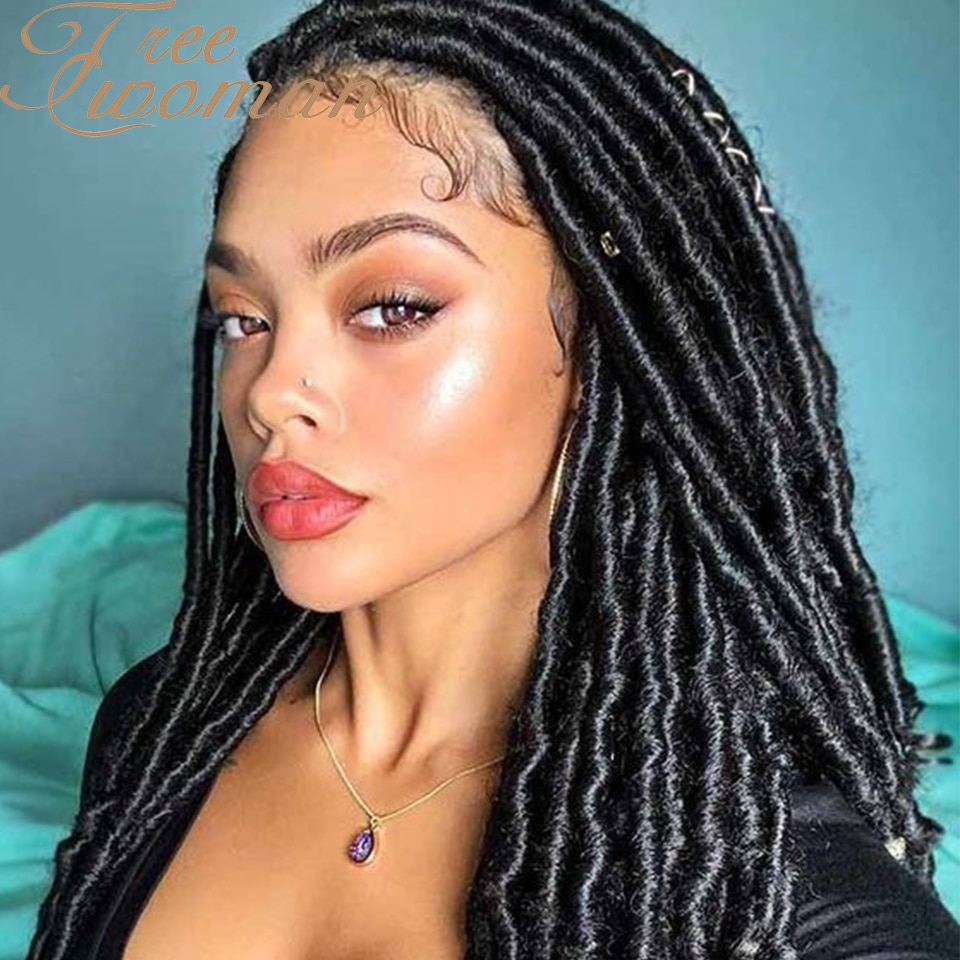 Freewoman Zachte Dreadlocks Gehaakte Vlechten Godin Faux Locs Haak Hair Synthetische Faux Locs Vlechten Hair Extensions Voor Meisjes