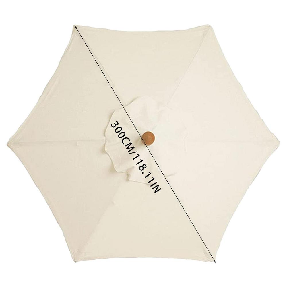 Tela de repuesto para sombrilla de Patio, toldo Hexagonal impermeable para playa, protección solar, accesorios desmontables: Blanco