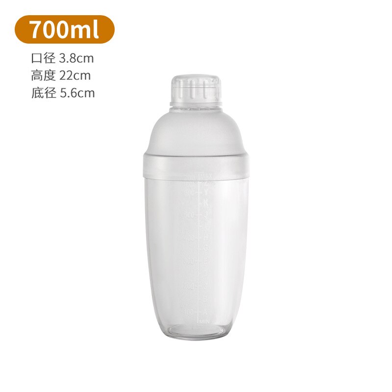 PC Shaker Cup Shaker with Scale Shaker Shaker Shaker Milk Teapot Juice Shaker Resin Shaker Shaker: 700CC