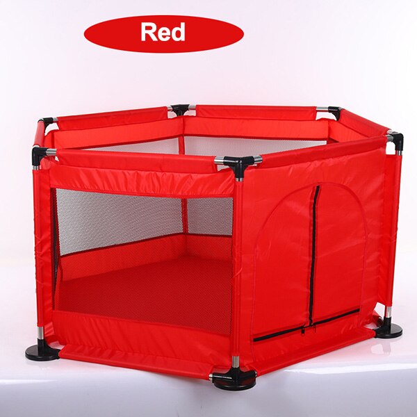 Baby Kinderbox Hek Vouwen Veiligheid Barrière Oceaan Bal Pit Kinderen Speeltuin Kinderen Spel Tent Onderdak Voor Zuigelingen Cadeau: Red black