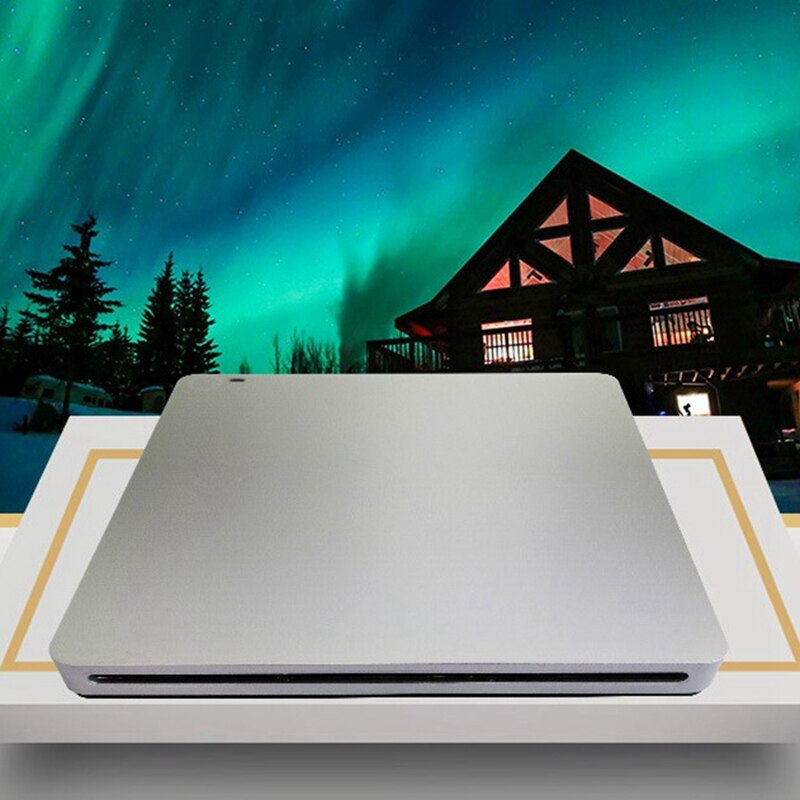 CD/DVD Burner Dual-Port Slot-Loading USB3.0/Type-C External Mobile Optical Drive