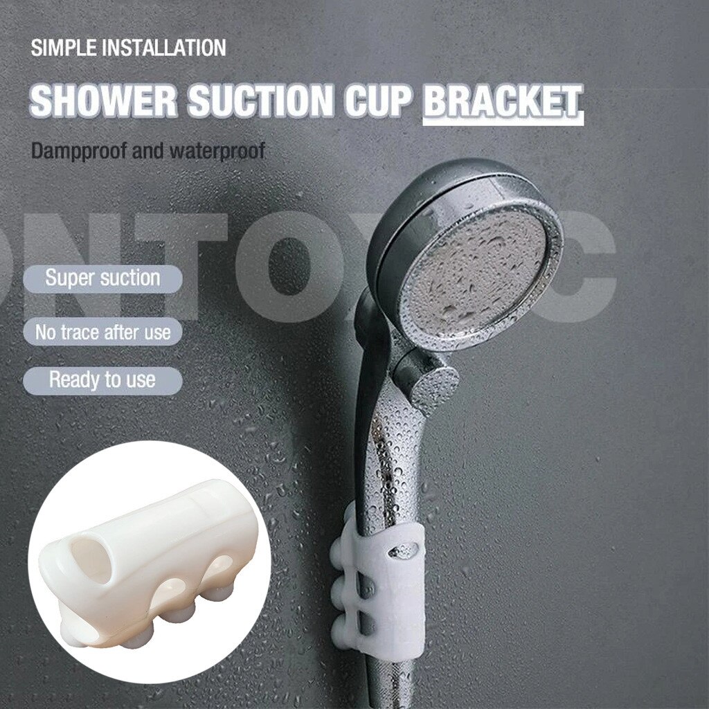 Bathroom Shower Head Movable Bracket Powerful Suction Seat Chuck Suction Cup Bracket bathroom Wall Mount Stand Holder Rack #35