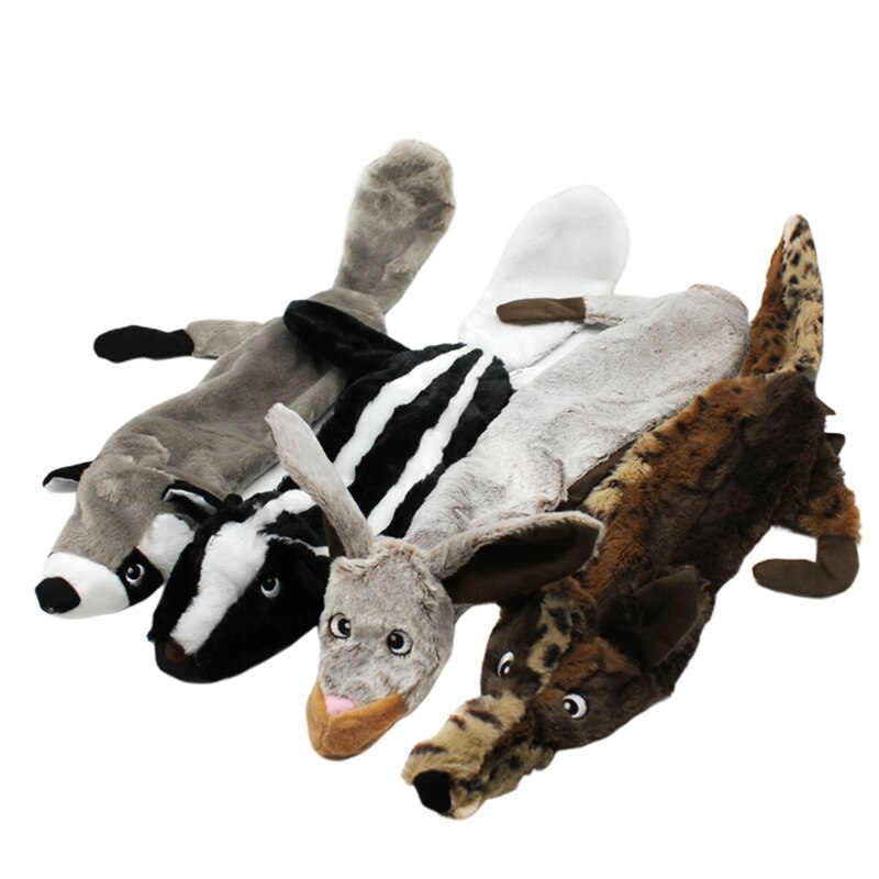 Śliczne pluszowe zabawki pisk zwierzę domowe Wilk królik zwierząt pluszowy placki żuć skrzypiące gwizdki zaangażowane wiewiórka zabawki dla psów