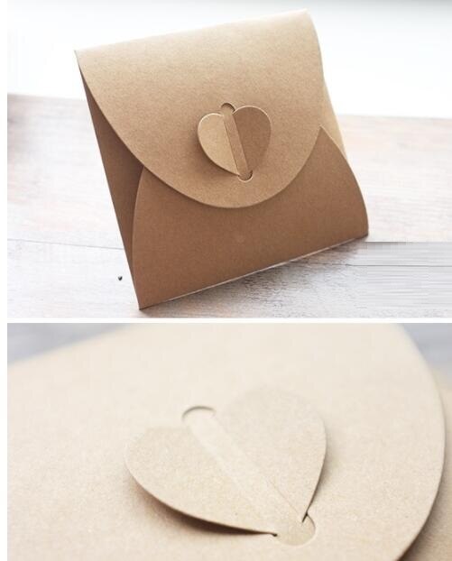 50 pièces/lot carré amour deux disques de Style CD plateau de rangement pour carte Scrapbooking Kraft cartes d'invitation de mariage