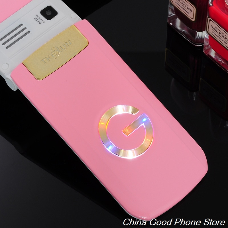 Flip 2.4inch Touch Screen Mobile Phone 2800mAh Big Keyboard Dual Sim FM MP3 MP4 Bluetooth Cute Cellphone TKEXUN G3