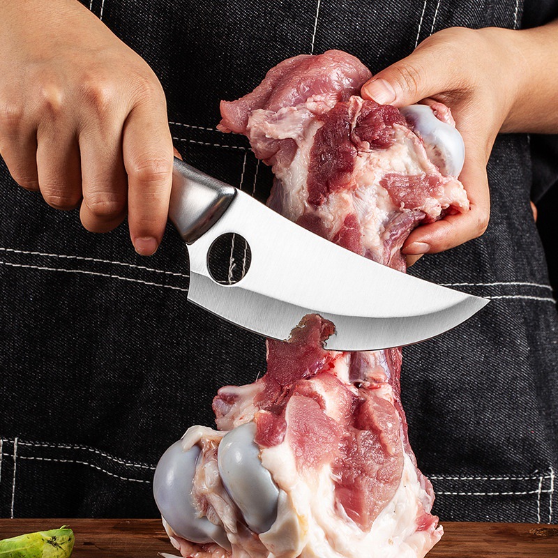 Stainless Steel Deboning Knife Chef's Knife Bone Cutting Meat Cleaver Kitchen Household Stainless Steel Deboning Small Scimitar