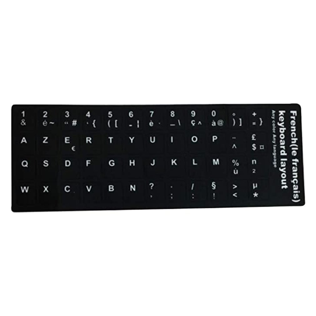 Ultradünne, individuell anpassbare französische computertastatur mit einfach anzubringenden, mattierten buchstabenaufklebern