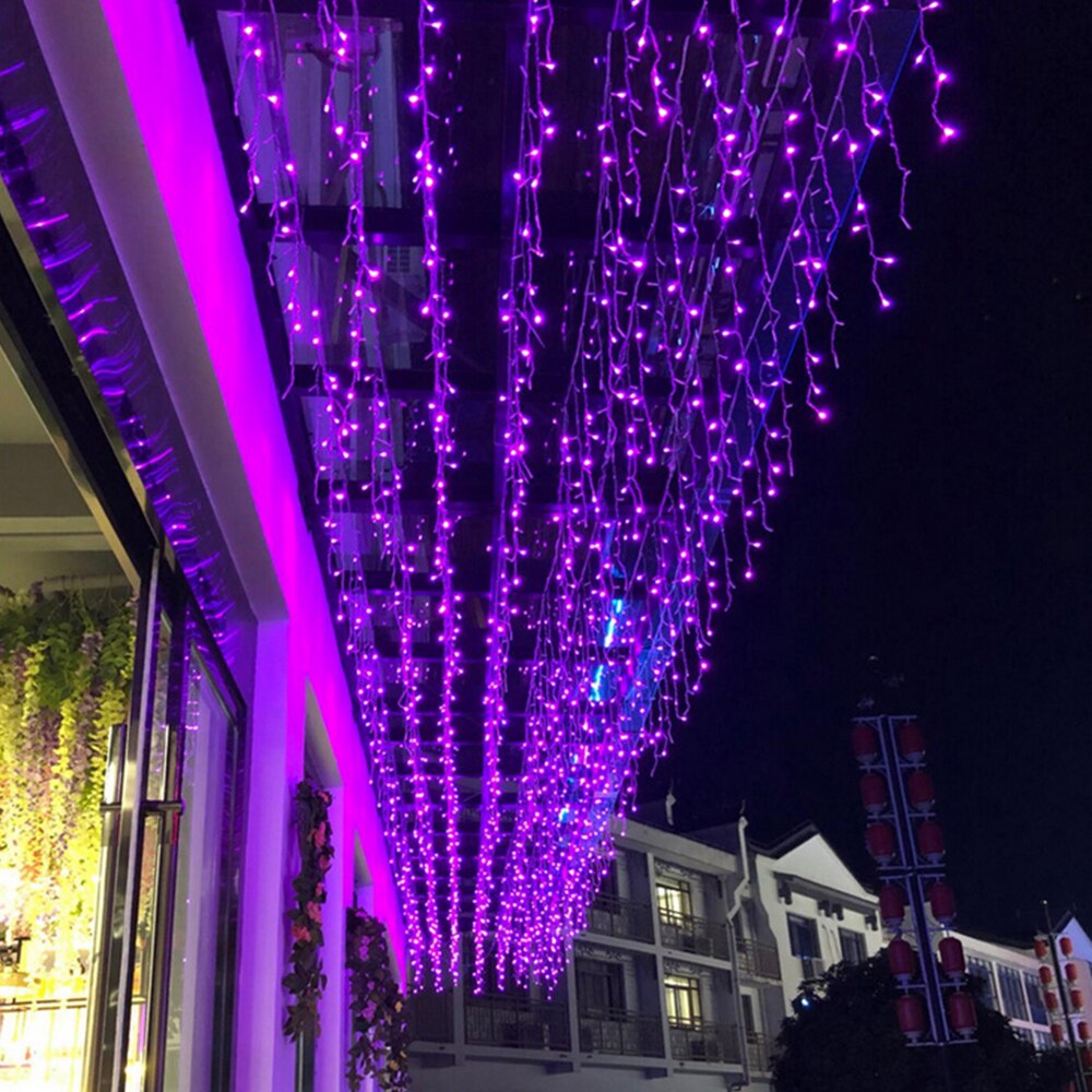 5m led verho jääpuikko merkkijono valot roikkuvat 0.4-0.6m ac 220v jouluseppele puutarha katu ulkokoristelu valo
