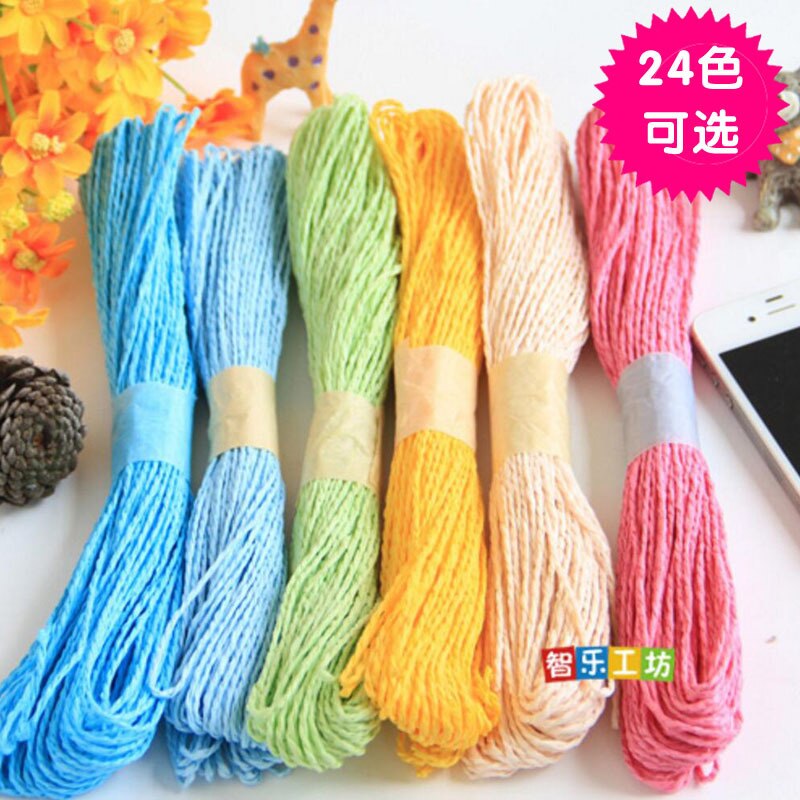 30m Double-strand Color Paper Rope 2mm Diameter DIY Hand-knitted Kindergarten Art Material Toys