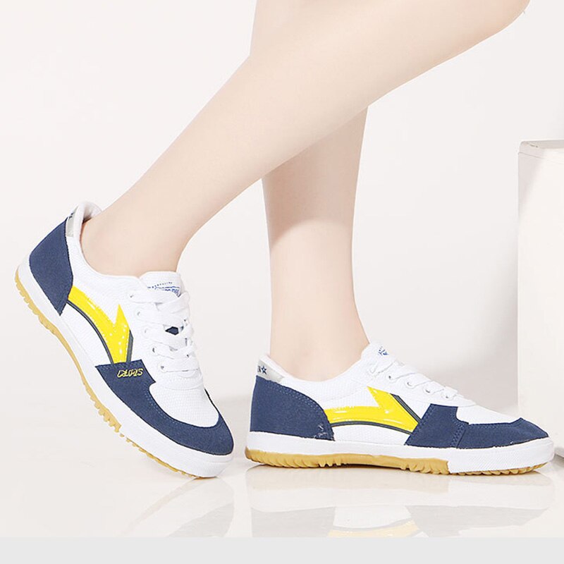 Unisex Table Tennis Shoes Men Table Tennis Sports Shoes for Exercise Women Anti-Slide Breathing Ping-Pong Traps: Y-white / EU35(22.5cm)