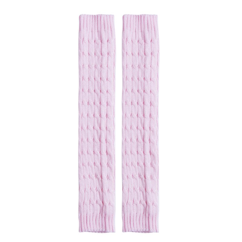Jambières femmes genou haute hiver solide tricot Crochet Legging bottes chaussettes Slouch: Rose