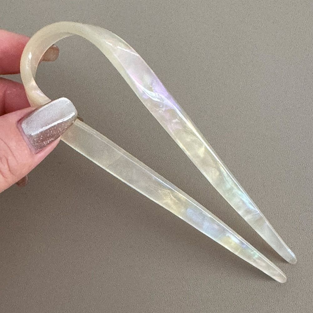 Frisur Werkzeug Haarschmuck Haar gabel U-förmige Stirnbänder Haars täbchen Acetat Kopf bedeckung Haarnadel für Frauen/Mädchen: Blau