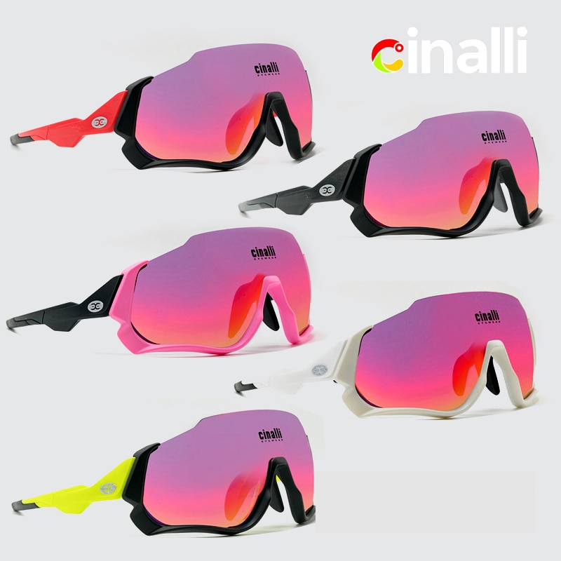 Cinalli Cycling Glasses Outdoor sport sunglasses Running Windproof Speed Skating Sunglasses Polarized color changing glasses